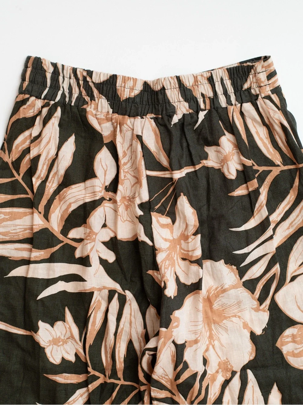 Rachel Zoe Wide-Leg Linen Pants with Tropical Floral Print